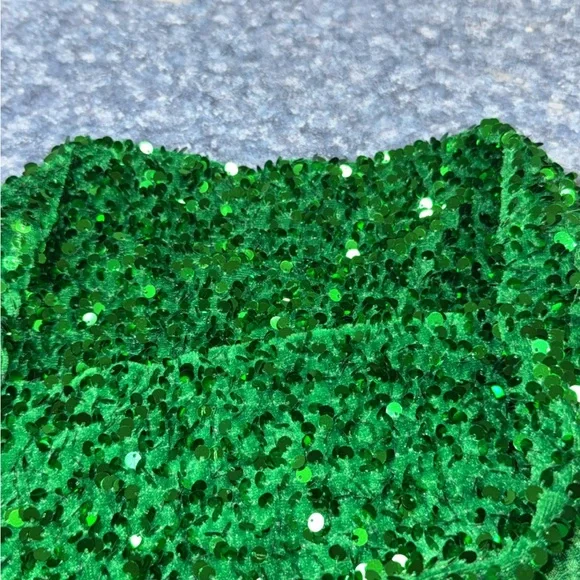 Glamorous Green and Silver Sequin Tote - Picture 2 of 3